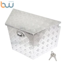 29" × 15" × 18" Aluminum Trailer Tongue Tool Box for Truck Pickup Storage