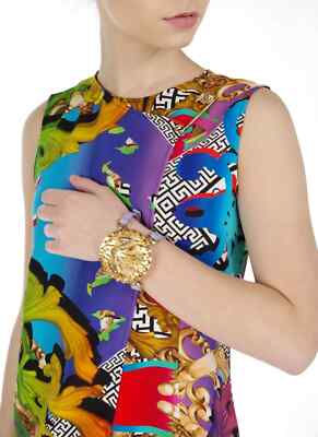 S/S 2012 Versace Lilac Leather Cuff Bracelet with Seashell