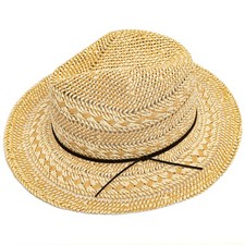Hommes ou Femmes Paille Fedora Chapeau Panama Feutre Soleil En Couleur Naturelle