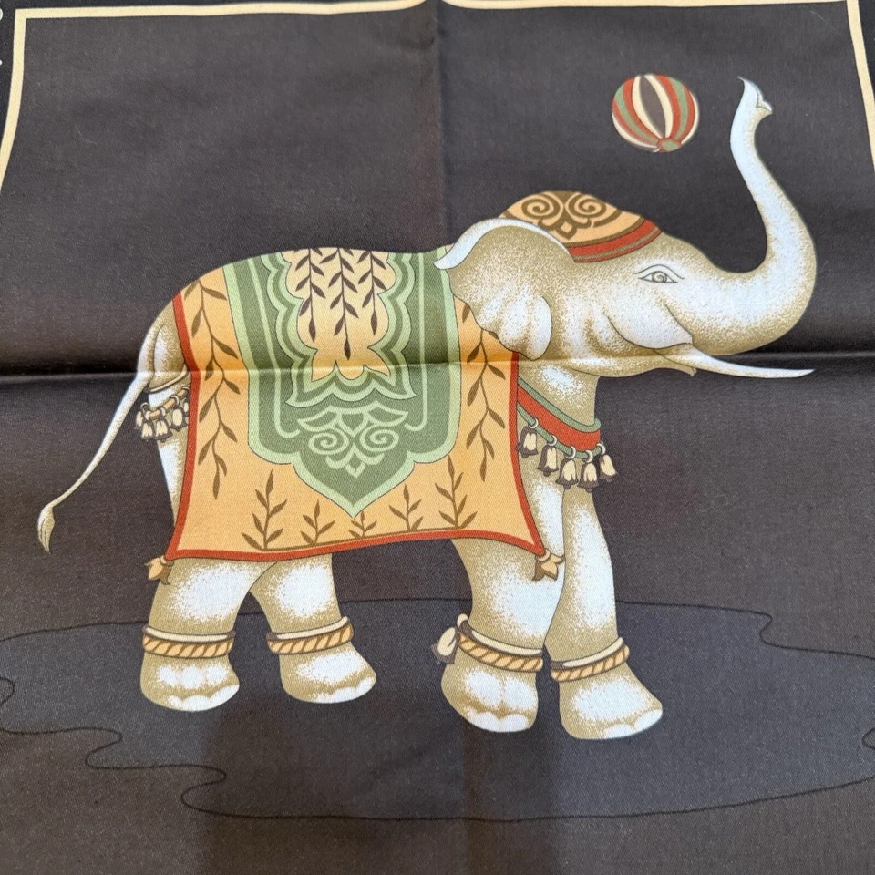 Jim Thompson Pillow Cover 18”x18” Cotton Elephant Theme Brown NEW WITHOUT TAGS - Image 2 of 4