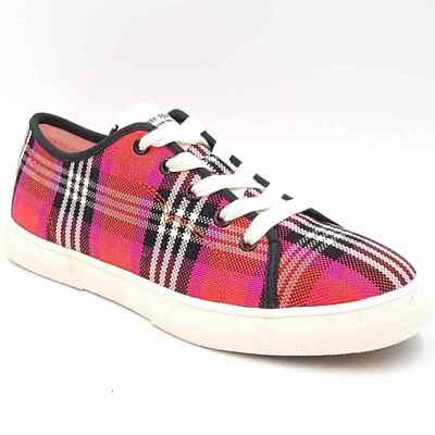 Kate Spade Vale Sneakers Plaid Pink 7.5 Barbie Shoes
