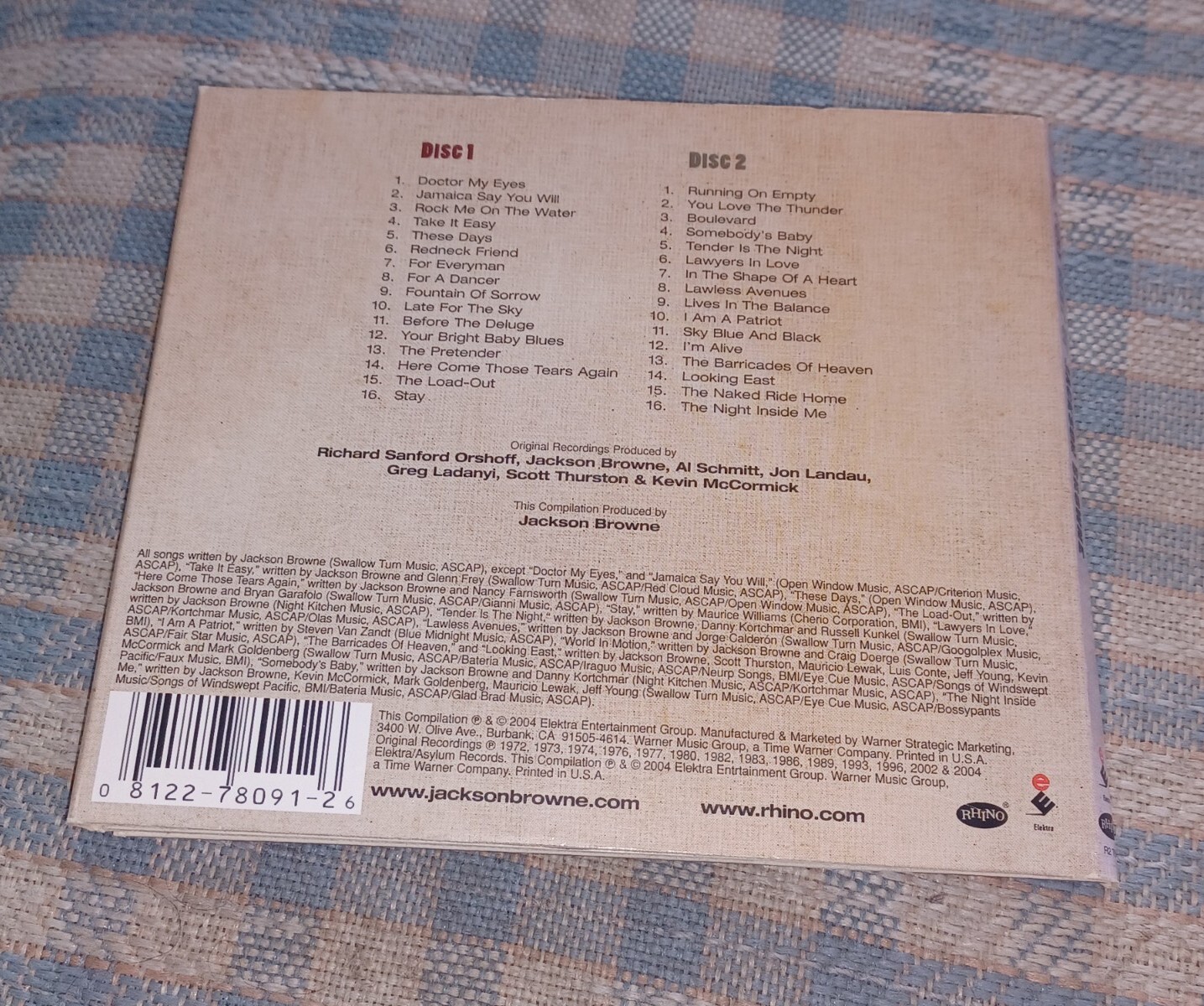 GREATEST HITS The Very Best of Jackson Browne 2 DISCS [Digipak] CD