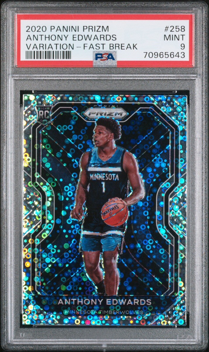 Anthony Edwards - 2020 PANINI PRIZM #258 Variation Fast Break PSA 