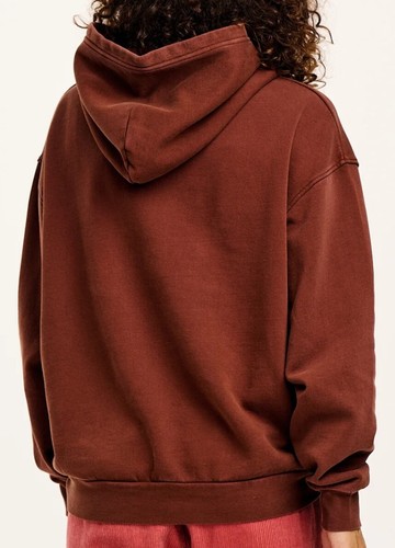 Lucy & Yak Women’s Bailey Hoodie Find Balance Print Medium Brown Organic Cotton - Picture 3 of 3