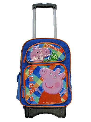 B15PI26751 Peppa Pig George Large Custom Rolling Backpack 16" x 12" x 5" - 第 1/6 張圖片