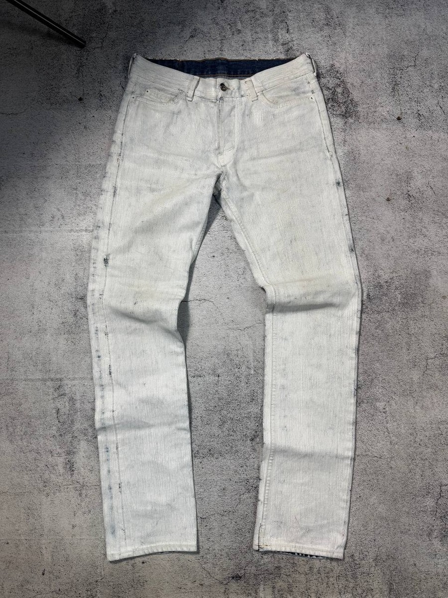 Maison Martin Margiela MMM and H&M Painted White Jeans Denim