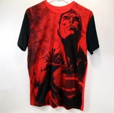 Superman Unisex Cotton Red Tee sz med women's or sm men's, teen 14/16 boys