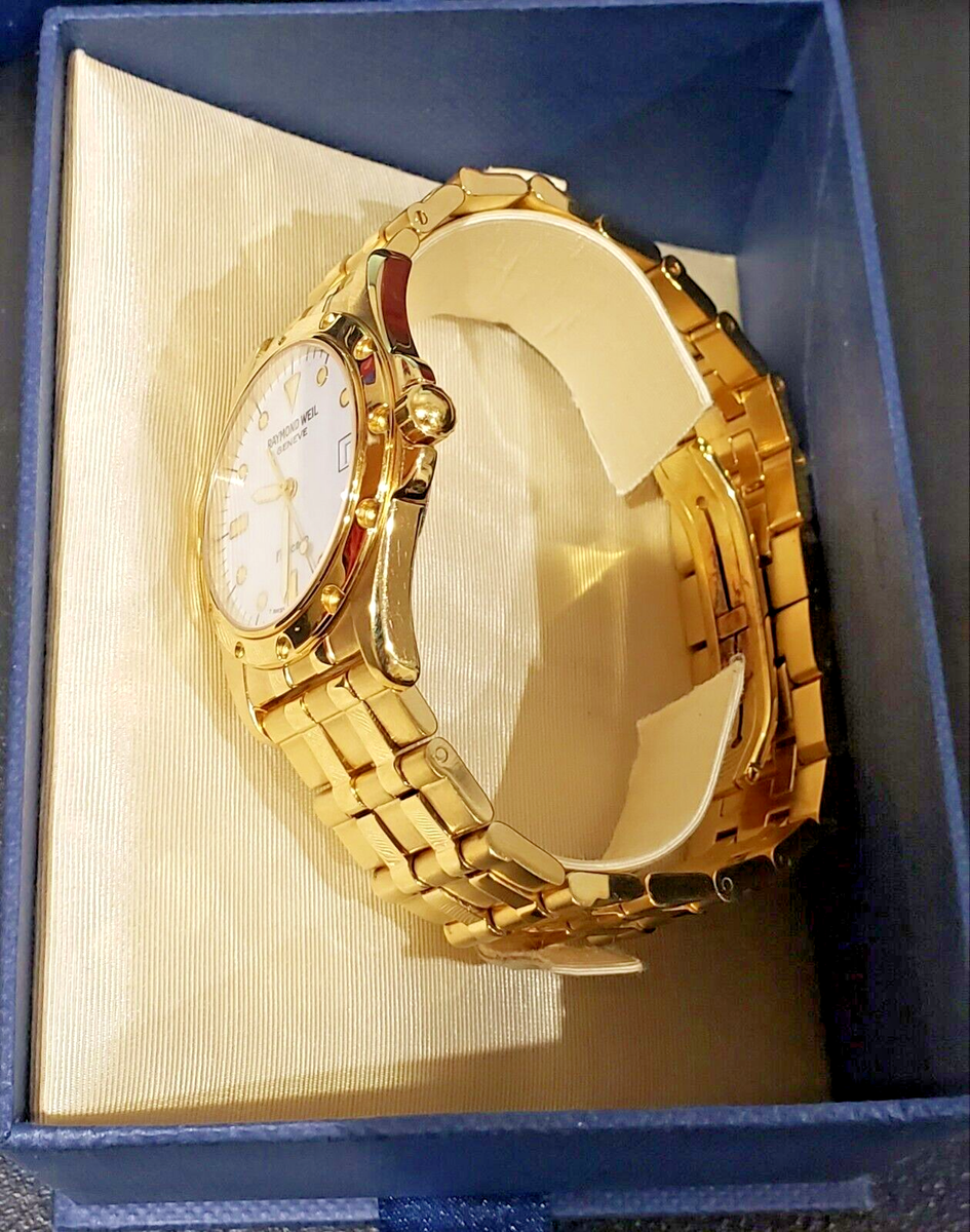 Raymond Weil Swiss Made Gold Tone Flamenco 5370 Day/Date Wrist