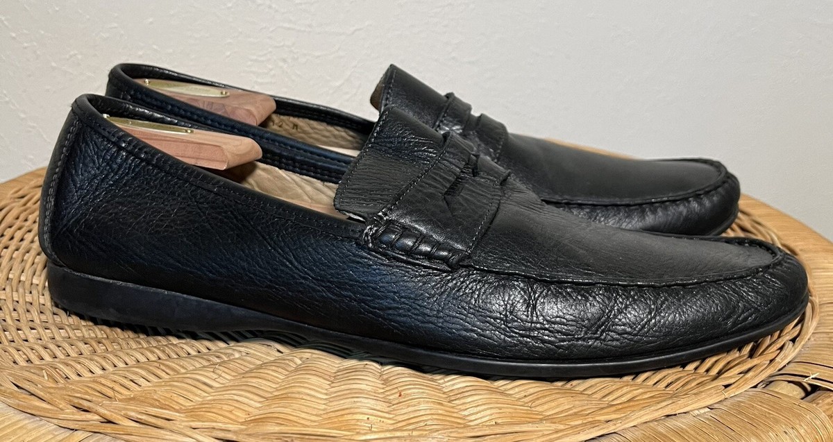 ZELLI Italian Handmade Dress Shoes Soft Calfskin Penny Loafers Sz 9.5 15-203-BLK SAVANNAH Calfskin Penny Loafer, Black main image 2