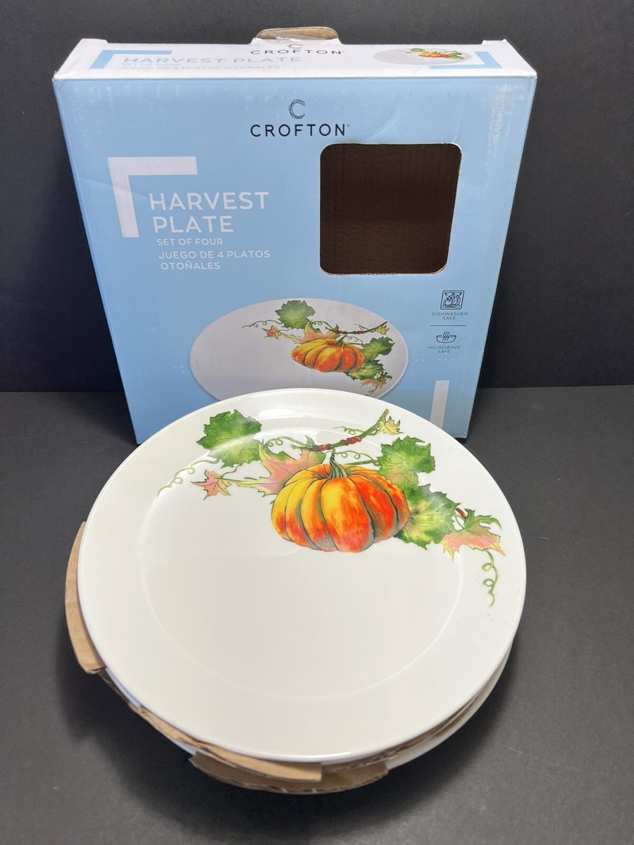 ALDI Crofton Harvest Plates Set of Pumpkin on a Vine 8-1/2