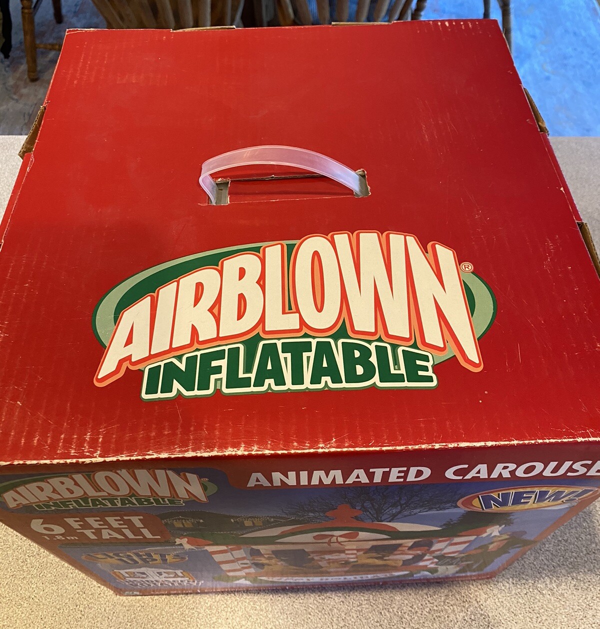 NEW Gemmy 6’ Tall Animated Carousel Inflatable Christmas Decoration