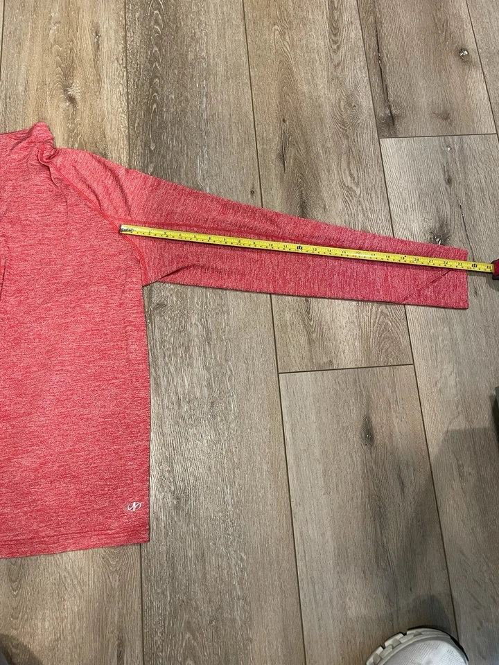 NORDIC TRACK NT DRI Masculino Grande VERMELHO Manga Longa 1/4 Zíper Malha Ponto Vermelho - Imagem 4 de 4