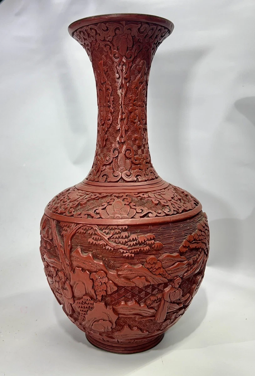 中国　花瓶 中国雕漆花瓶| eBay