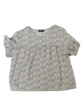 Floral top for Women Blouse short sleeves ruffle cuff