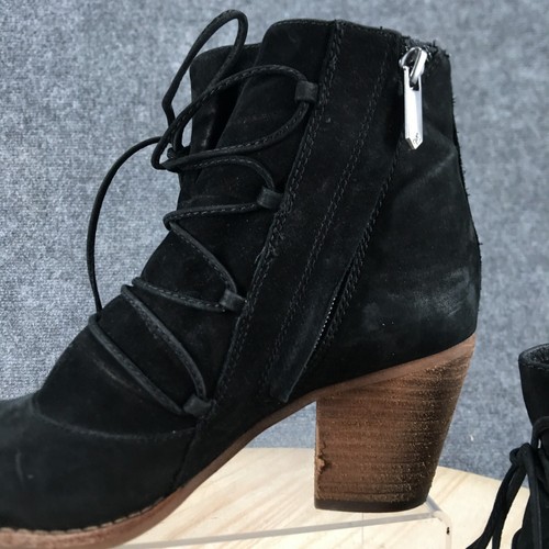 Botas para mujer Sam Edelman 7M millard botín al tobillo cuero negro informales tacón de bloque - Imagen 4 de 23