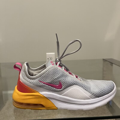 Nike Light Gray Slip-On Sneakers with Pink and Yellow Accents Nike | Shoes | Nike Gray And Pink Athletic Shoes With  main image 3