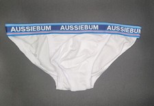 AussieBum Men's Light ICY Pop Bikini Brief Underwear Size M L White NWT 