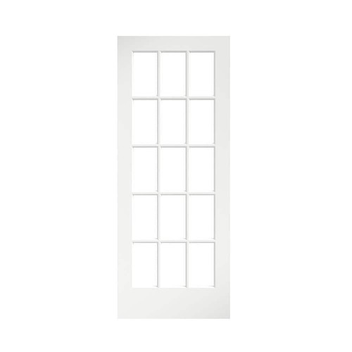 eightdoors Interior Door Slab 30" x 80" Clear Glass 15Lite Solid Core