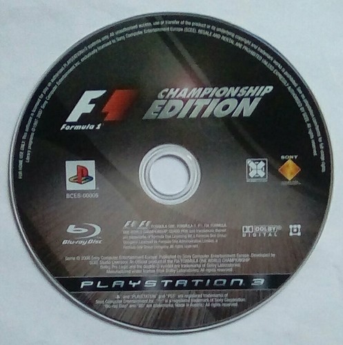 Disk Only Formula One F1 Championship Edition Playstation 3 Three Ps3 Ps Ebay