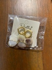 Triple Hoop Earrings, Multicolored Teardrop Hoop Earrings, small Hoop/dangledrop