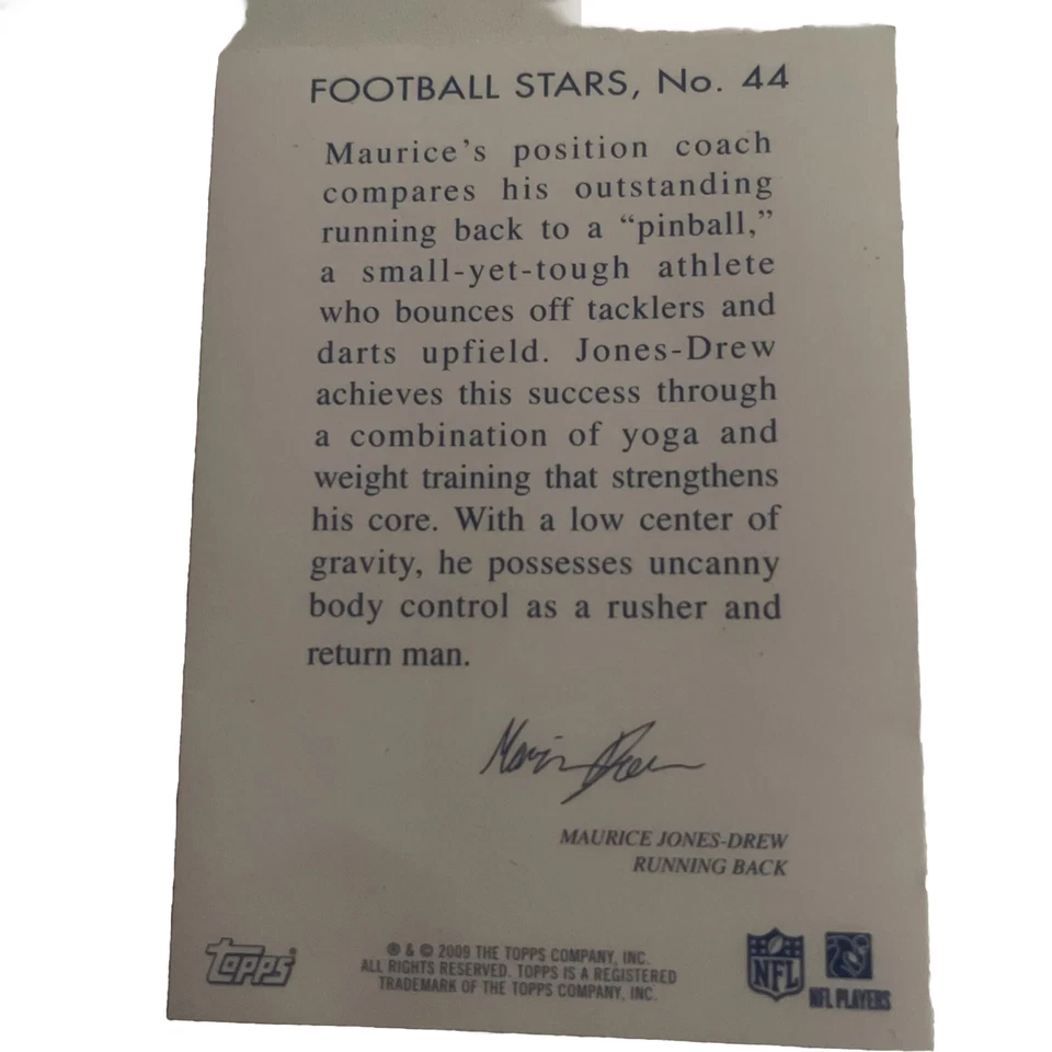 2009 Topps - Chicle Football Stars #44 Maurice Jones-Drew - Image 2 of 2