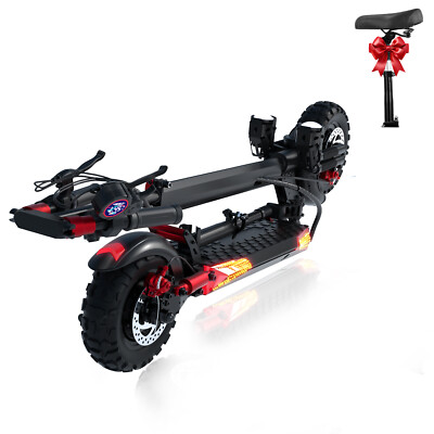 Off Road Electric Scooter For Adults Foldable 48V 1200W Dual Motor Up to 34 mph