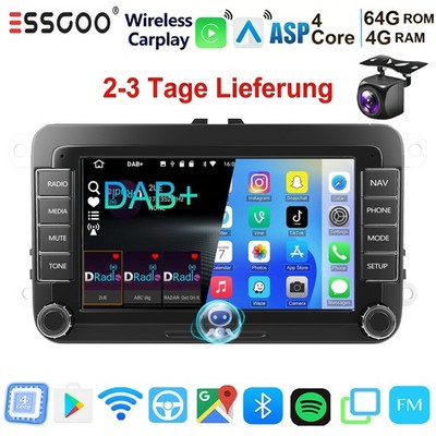 Android 15 Autoradio Carplay DAB+ Für VW GOLF 5 6 Plus Passat Jetta Touran Skoda