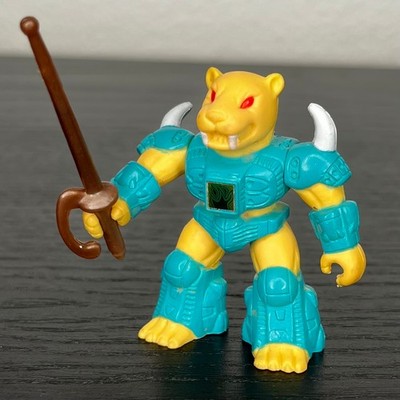 Battle Beasts #50 Saber Sword Tiger (Vintage Hasbro 1987) Fire Rub + Weapon!