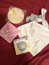 Baby Bundle Milestone Cards, Hello World, Baby Comforter And Mum Car Sign