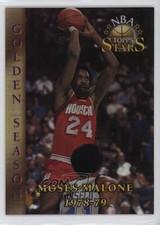 1996 Topps Stars Golden Season Finest Refractor Moses Malone #77 HOF h8k