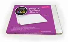 Double-Sided Magnetic Dry-Erase Board Blank/Blank, 12"L x 8.75"W Each, Set of...