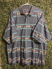 Vintage Wrangler Polo Southwestern Aztec 2xl Shirt