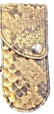 Buck 110 Python knife sheath , case 6265 Handmade Snake Skin sheath only