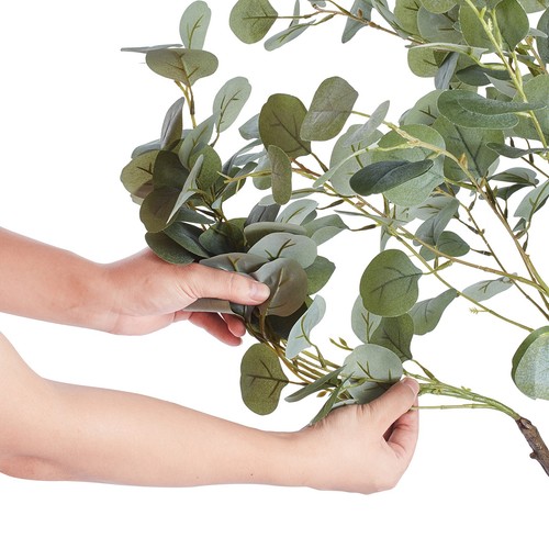 Eucalyptus artificiel 6 pieds vert naturel grand fausse plante réaliste - Photo 9 sur 12