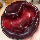 234-Blenko Free Form Amoeba Art Glass Ash Tray Dish MCM Vintage
