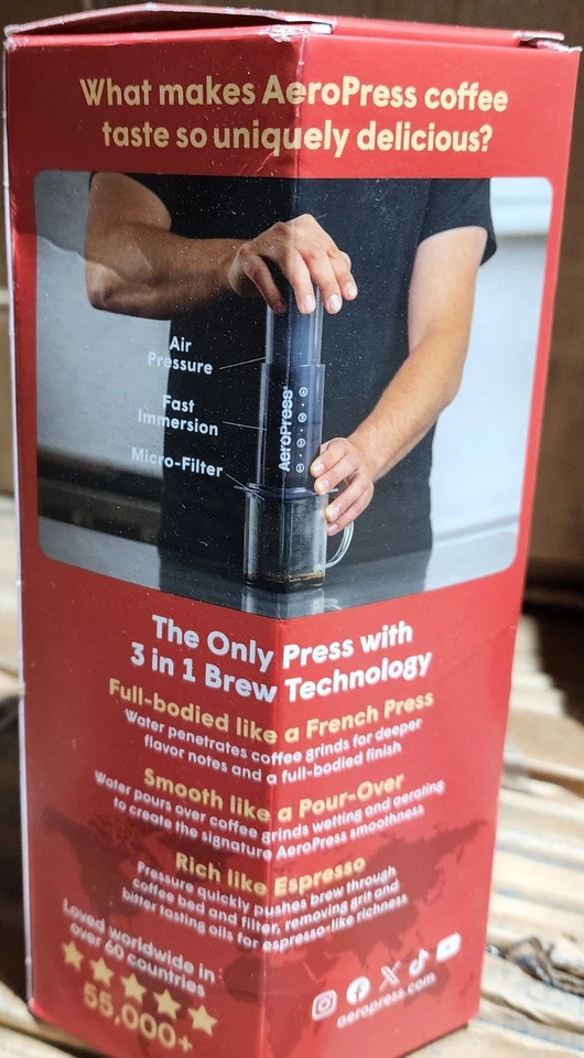 Prensa de café original AeroPress - Prensa francesa todo en uno, verter y espresso Foto 2 de 4