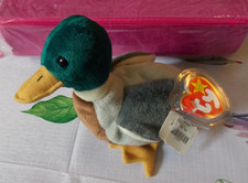 Ty Beanie Baby Jake The Mallard Drake Duck, 1997 Rare. MWMT