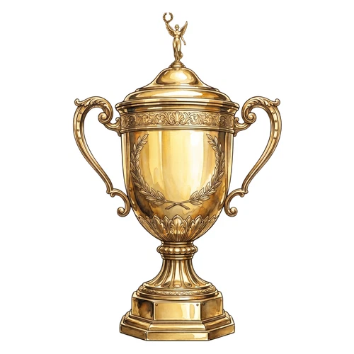 Trophy Football Tennis Sport Self Adhesive Sticker