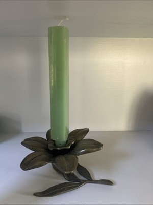 Solid Vintage Flower Candle Holder / Candlestick Flower