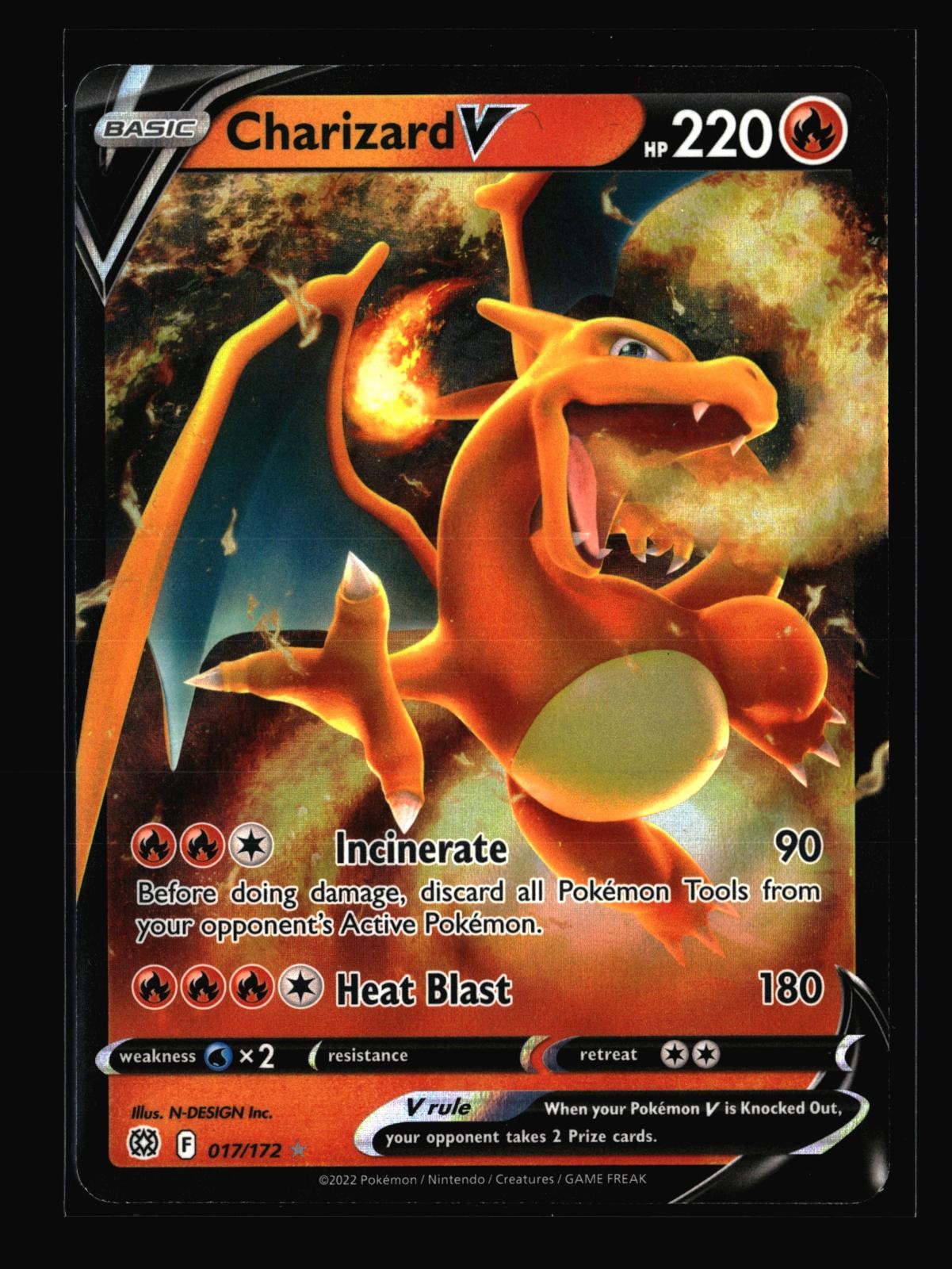 Charizard V Holo V Rare 017/172 Brilliant Stars NM