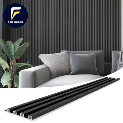 8-Pack 96 X 6In WPC Acoustic Slat Wall Panel for Modern Interior Decor TV Back
