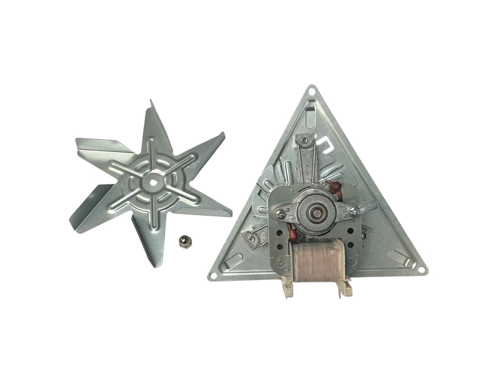 Neff Oven Fan Motor Triangular Mounting Plate With Fan Blade 00084701   S22