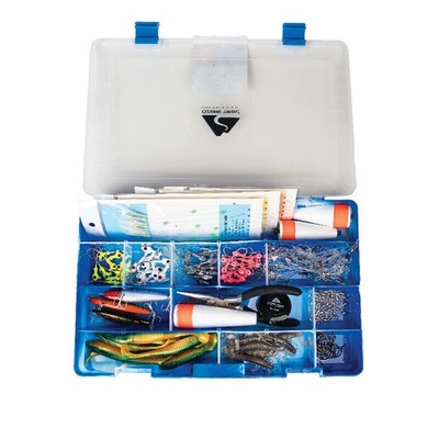 Saltwater Kit Fishing Tackle Storage Box W/ Circle Hooks Sabiki Rigs Jig Heads