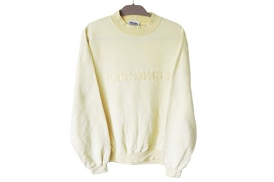 Vintage HUGO BOSS Sweatshirt yellow crewneck big logo jumper Size