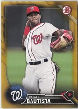 Rafael Bautista 2016 Bowman Draft Gold Border BD-195 /50 Washington Nationals