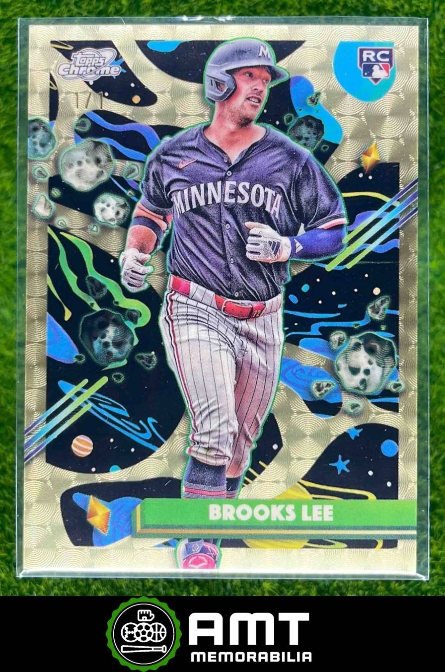 Brooks Lee RC SuperFractor 2025 Topps Cosmic Chrome 1/1 Minnesota Twins #129