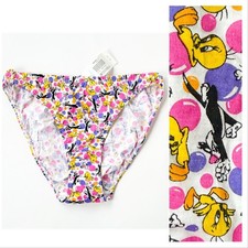 Vtg 90s Looney Tunes Bubble Tweety Bird Sylvester Bikini Panties Women's 7 S NOS