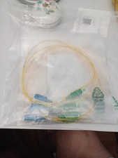 5 Fiber Optic Patch Cord/Cable SC/APC-SC/UPC SM9 Simplex 1.2mm Jkt OFNR SB Lot
