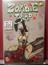 Zombie Tramp Origins #3 Collector Edition Replica Signed Remark Dan Mendoza NM