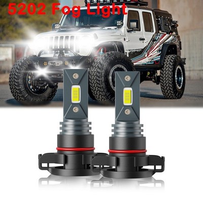 For Jeep Gladiator 2019-2023 LED Fog Light Bulb Conversion Kit High Power 6000K